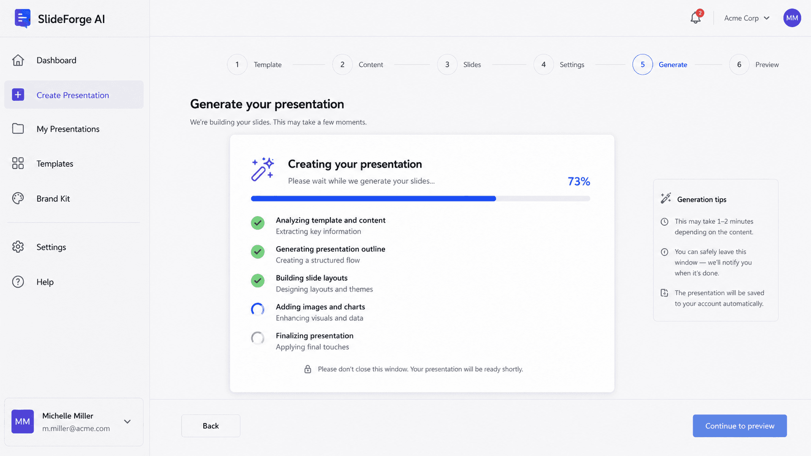 AI PowerPoint Generator Agent preview 5