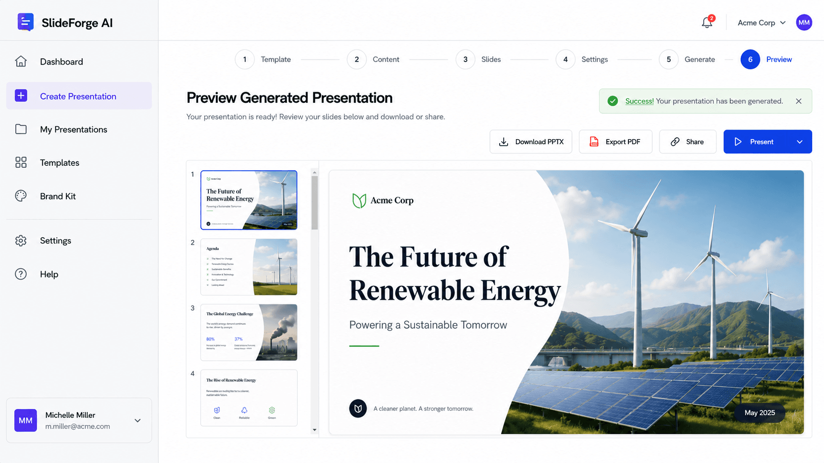 AI PowerPoint Generator Agent preview 6