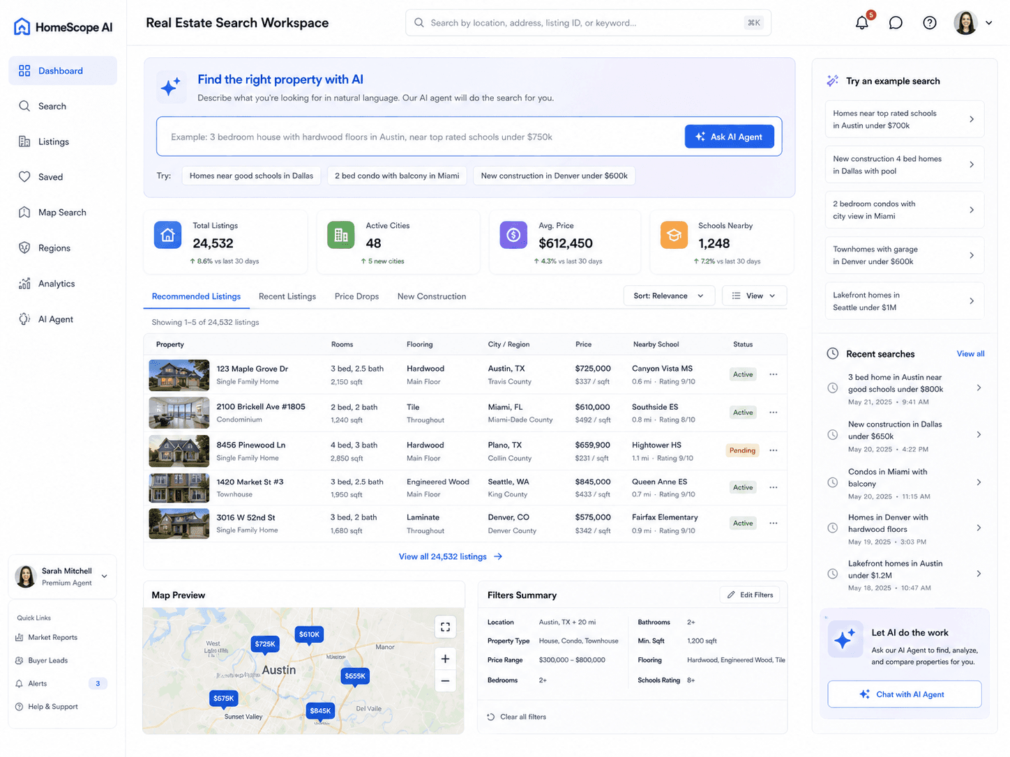 AI-Powered Real Estate Search SaaS